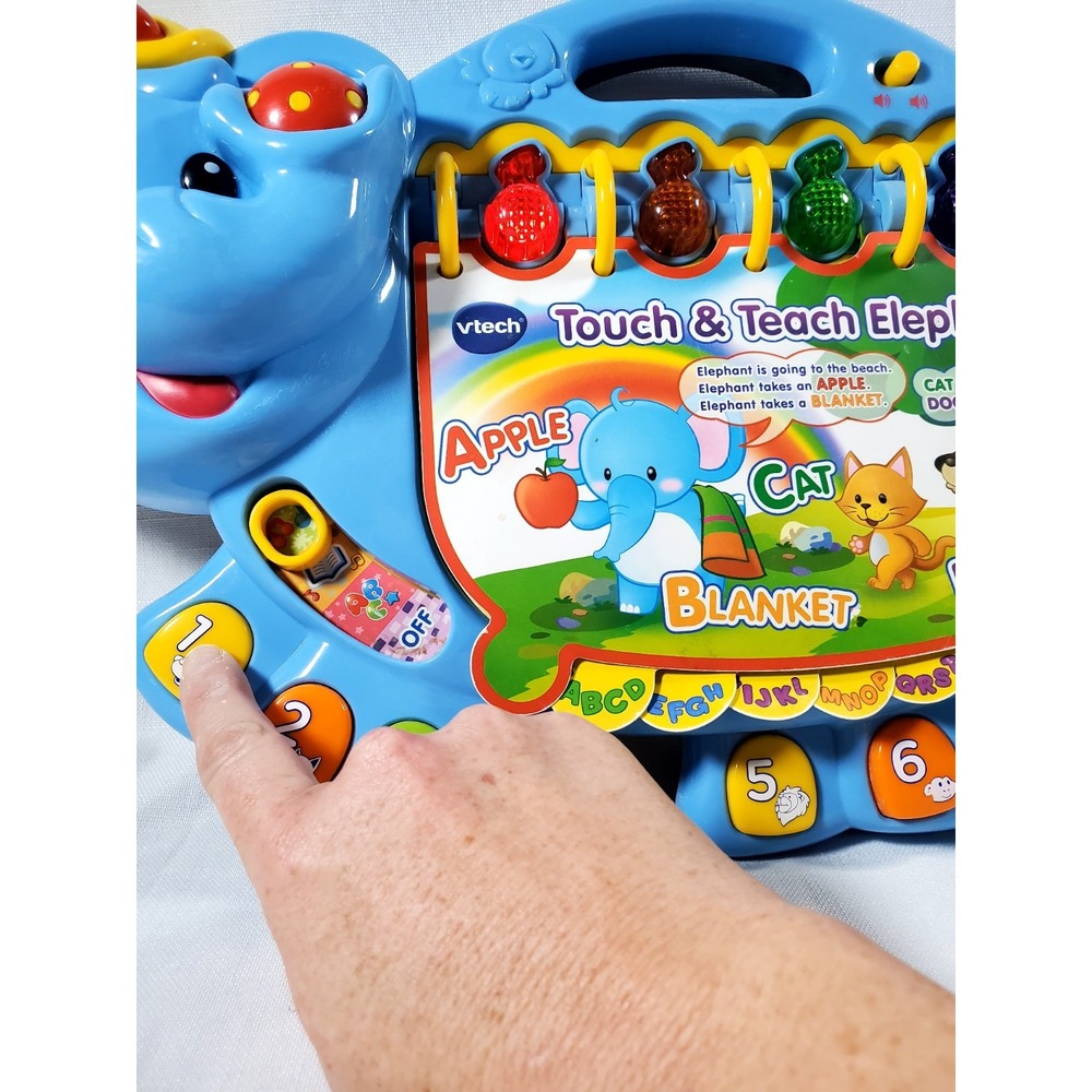 VTech Touch & Teach Elephant Learning Toy–Interactive Talking ABC Number-Working - Picture 5 of 10